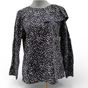 COS Cotton Patterned Top with Collar Detail
